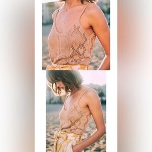 Sézane Angele knit cotton tank EUC